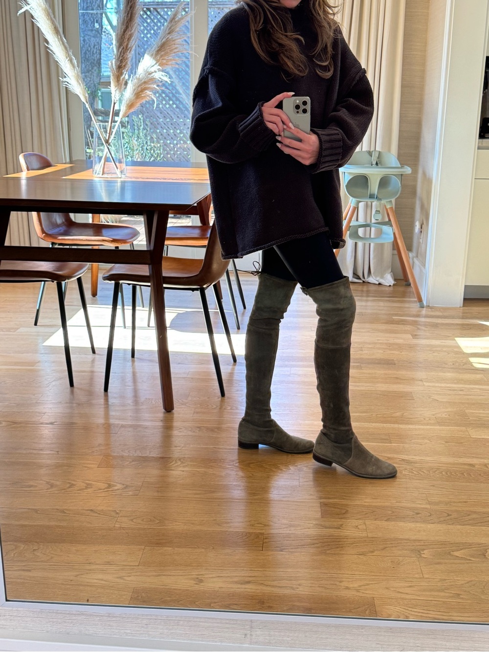 Stuart Weitzman Lowland Suede Boots in Olive